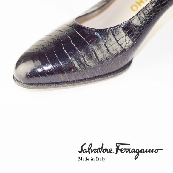 Ferragamo women's closed toe brown pump - Picture 4 of 6